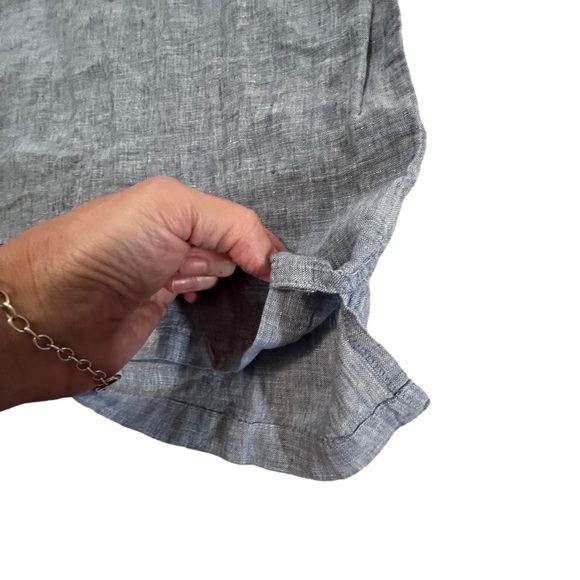 NWT Onia Men's Josh Linen Cotton Chambray Shirt w/ Pocket S New - Picture 5 of 12